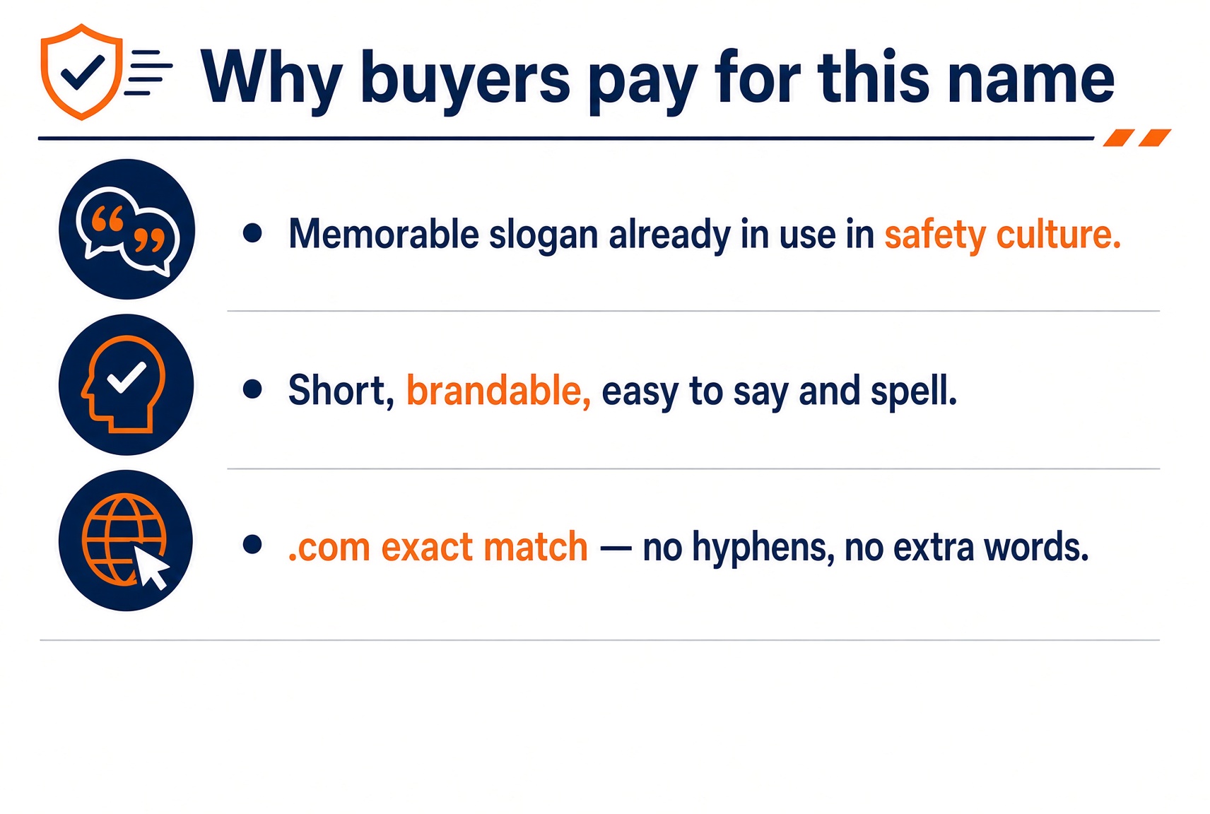 Why a buyer would pay for this name